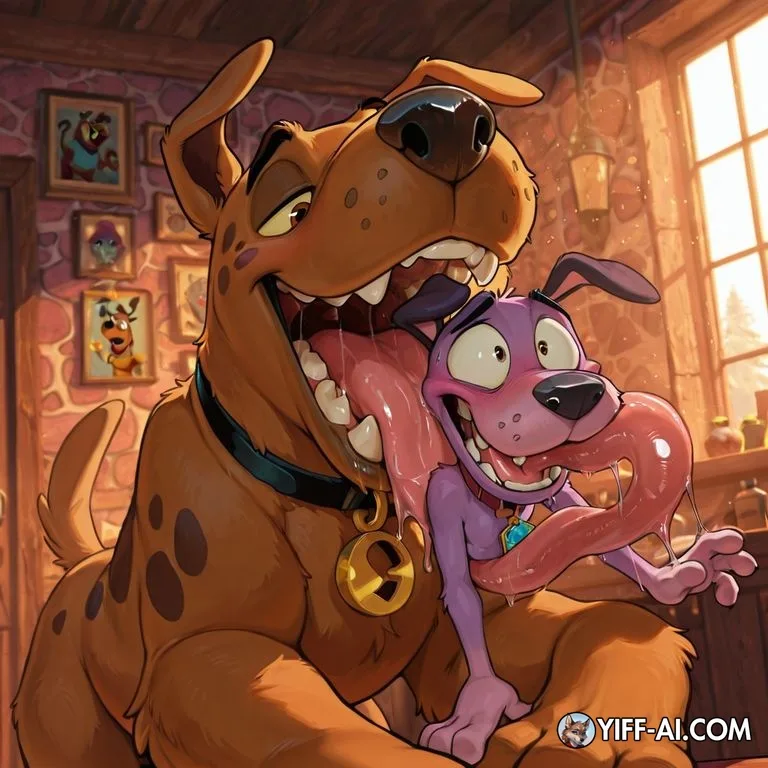 Scooby-Doo and Courage Mawplay Scene