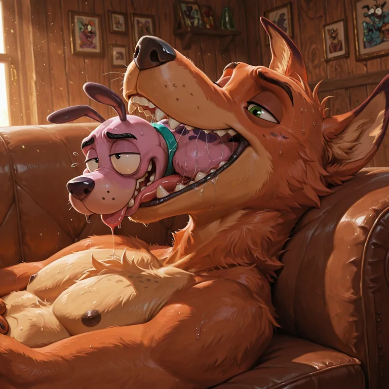 Courage the Cowardly Dog in Intimate Group Scene