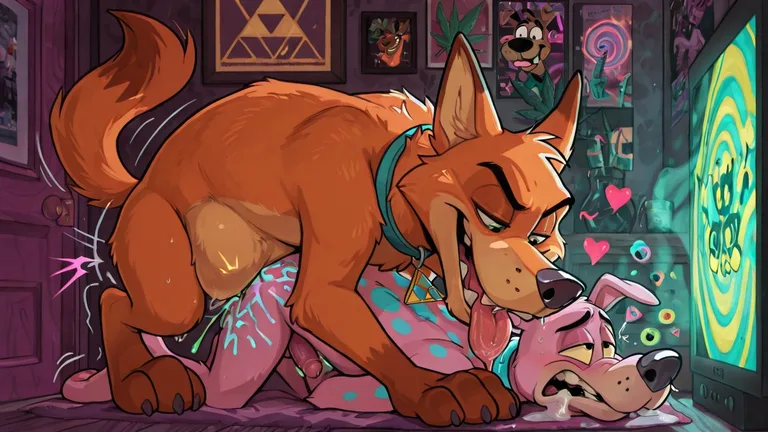 Cowardly Dog Vored by Neon Rainbow Furry