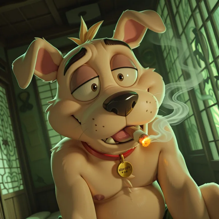 Courage the Cowardly Dog High on Marijuana