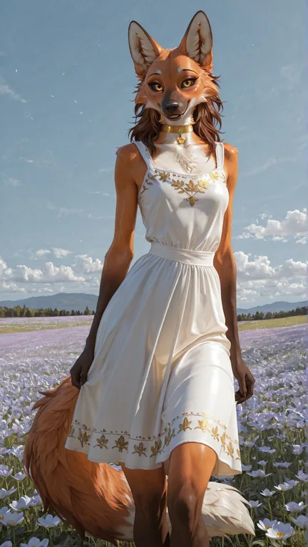 Maned Wolf Woman in Ukrainian Dress