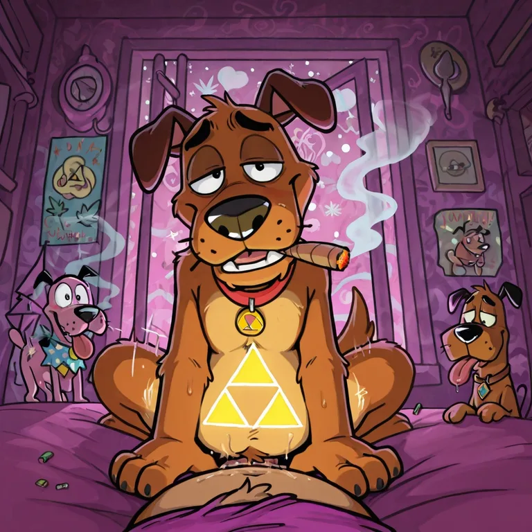 Courage the Cowardly Dog in Romantic Stoner Scene