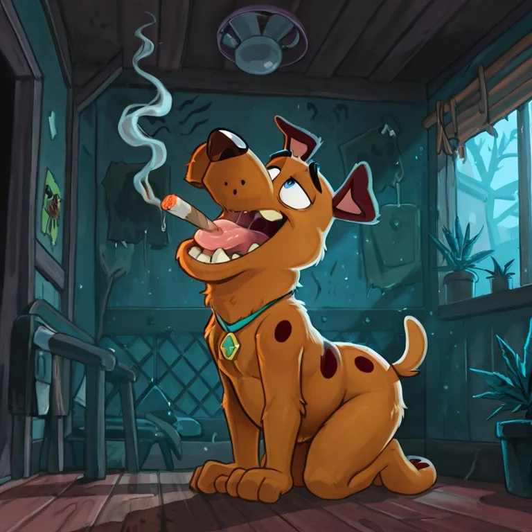 Courage the Cowardly Dog Stoned Nude Portrait