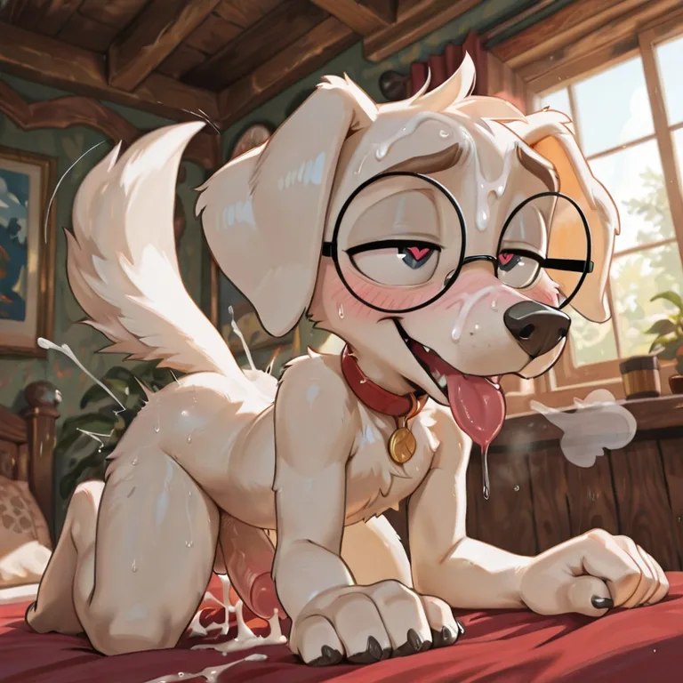 Playful Cartoon Borzoi Boy