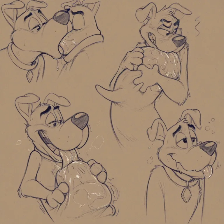 Courage the Cowardly Dog and Scooby Doo in Oral Vore Scene