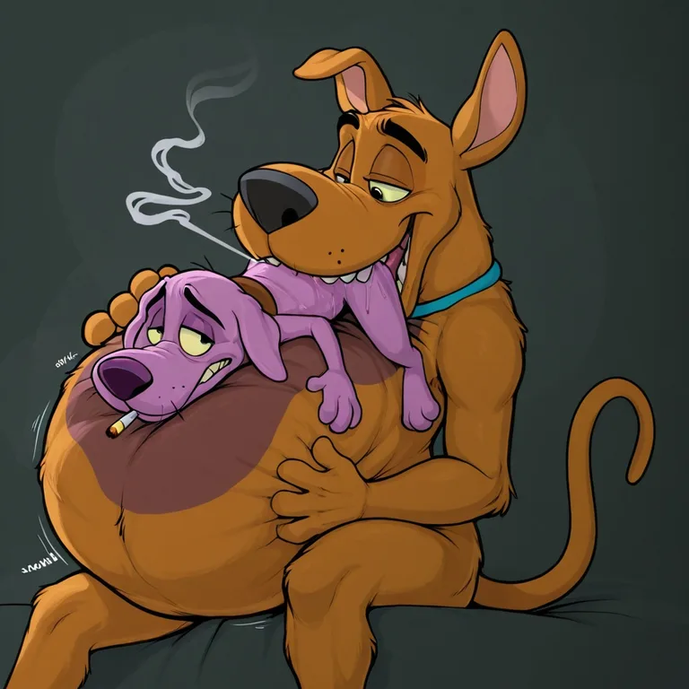 Courage the Cowardly Dog Under Influence Male/Male