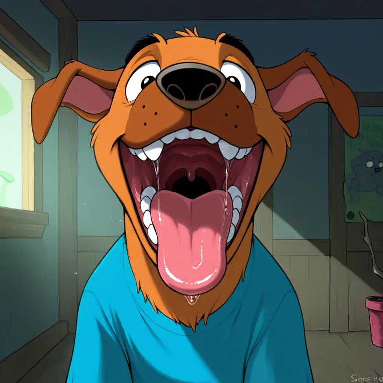 Courage the Cowardly Dog Swallowing Scooby Doo