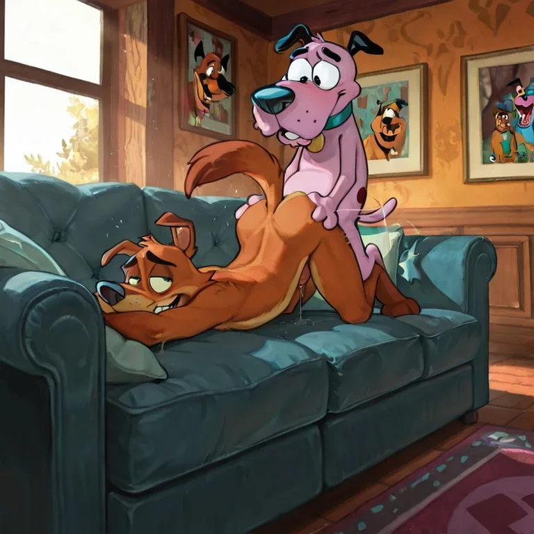 Courage the Cowardly Dog in Intimate Encounter