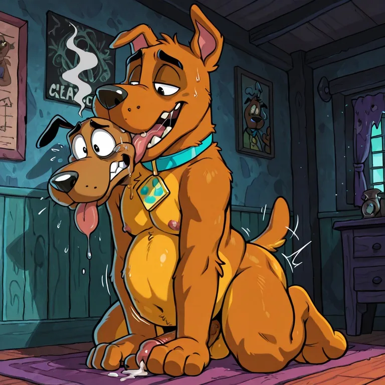 Scooby Swallows Courage Whole in a Cartoon Scene
