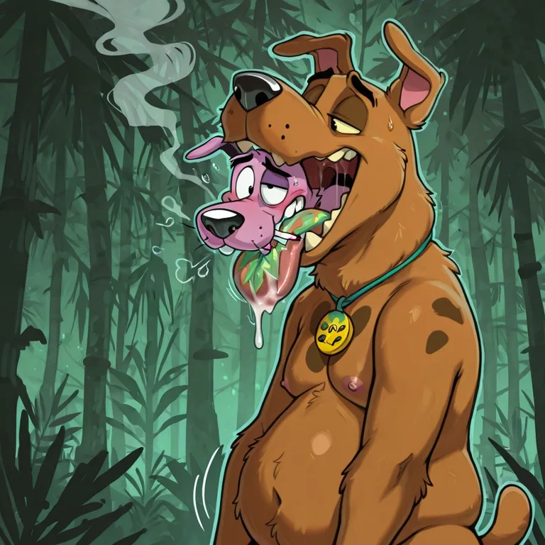 Courage the Cowardly Dog: Stoned Nude Anthro Vore