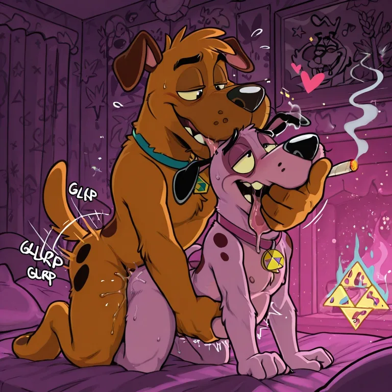 Courage the Cowardly Dog in Romantic Stoner Scene
