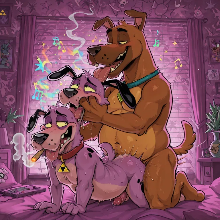 Courage the Cowardly Dog in Romantic Stoner Scene