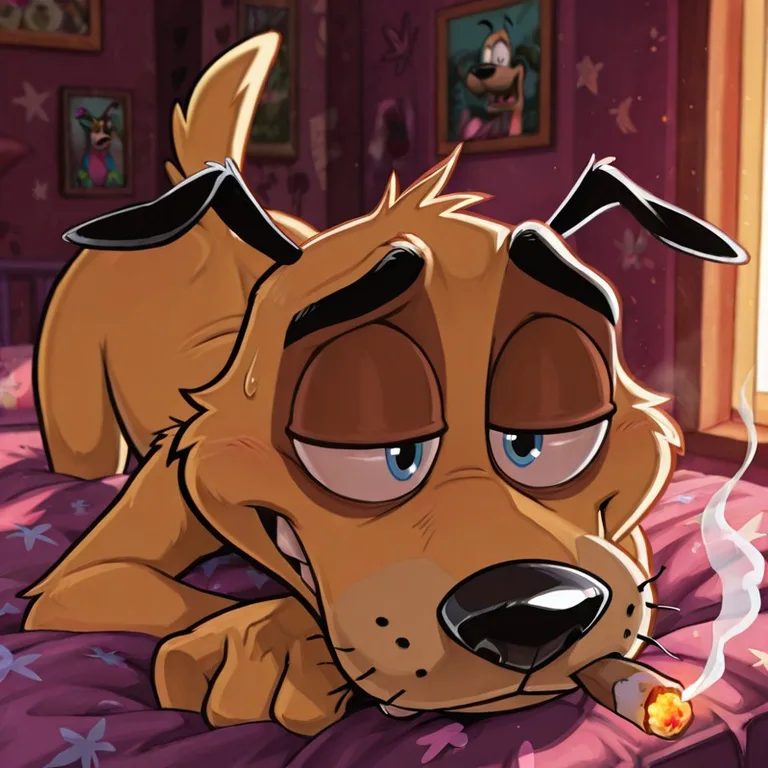 Courage the Cowardly Dog Stoner Portrait Gay Male