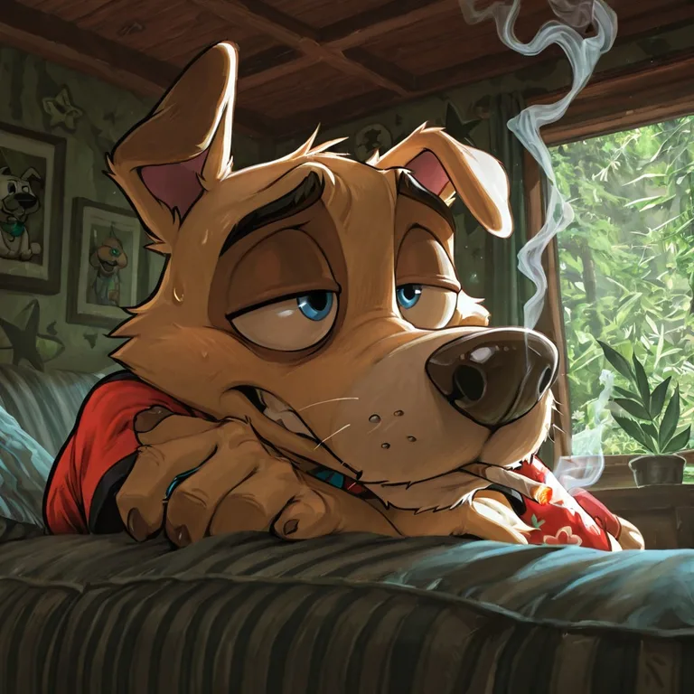 Courage the Cowardly Dog as Stoner Wolf