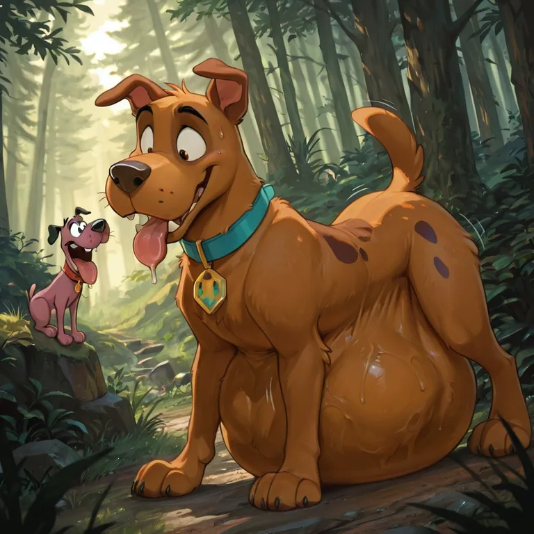 Scooby-Doo and Courage in Vore Scene
