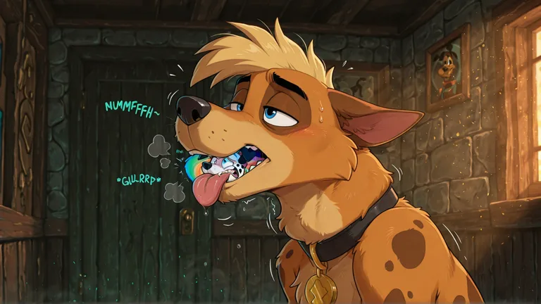 Anthro Fox Swallowing Scooby Doo