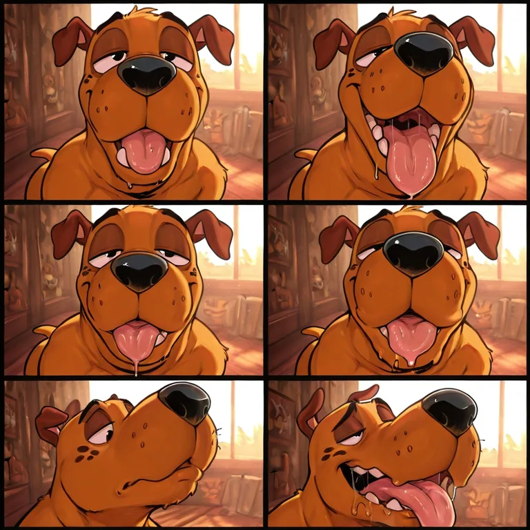 Scooby Doo and Courage the Cowardly Dog Kissing