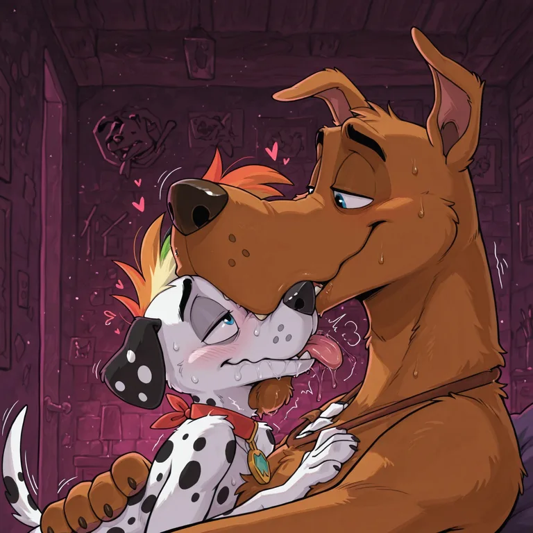 Anthro Fox Engulfing Courage the Cowardly Dog