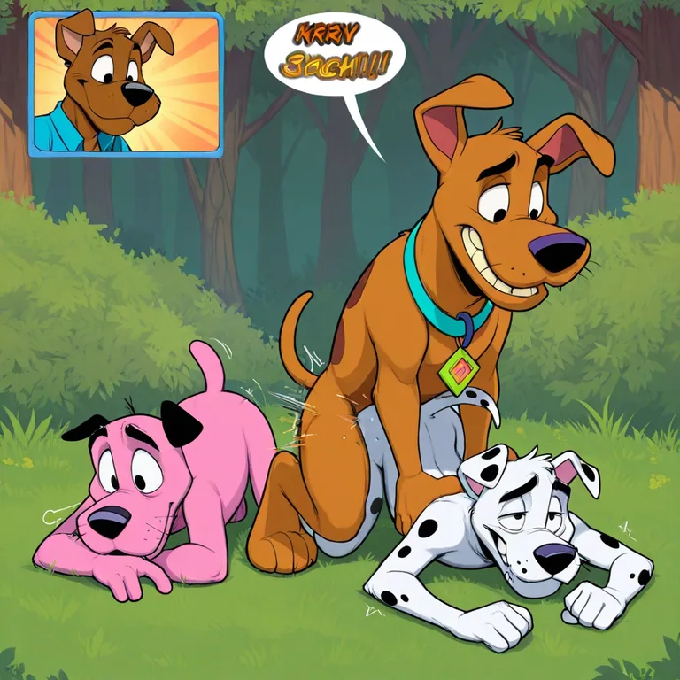 Courage the Cowardly Dog in Bizarre Group Scene