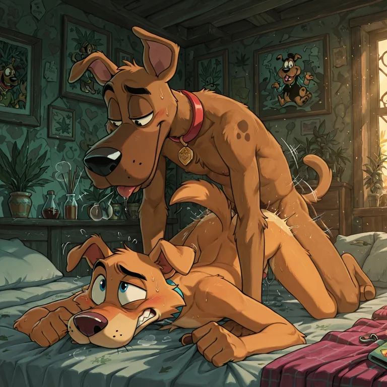 Courage the Cowardly Dog and Scooby Fox: Stoned and Romantic