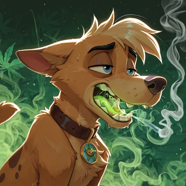 Anthro Stoner Fox Smoking Marijuana
