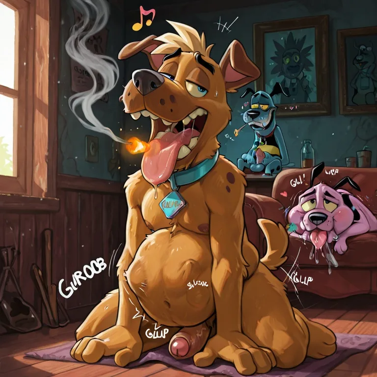 Courage the Cowardly Dog in Ecstatic Vore Scene