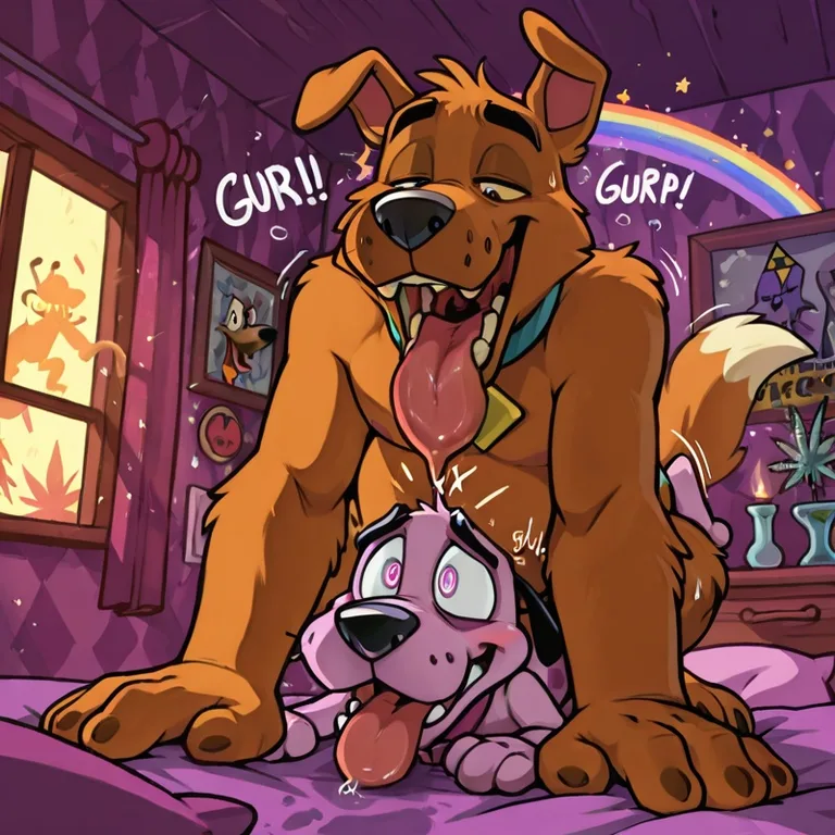 Courage the Cowardly Dog Stoned with Scooby-Doo