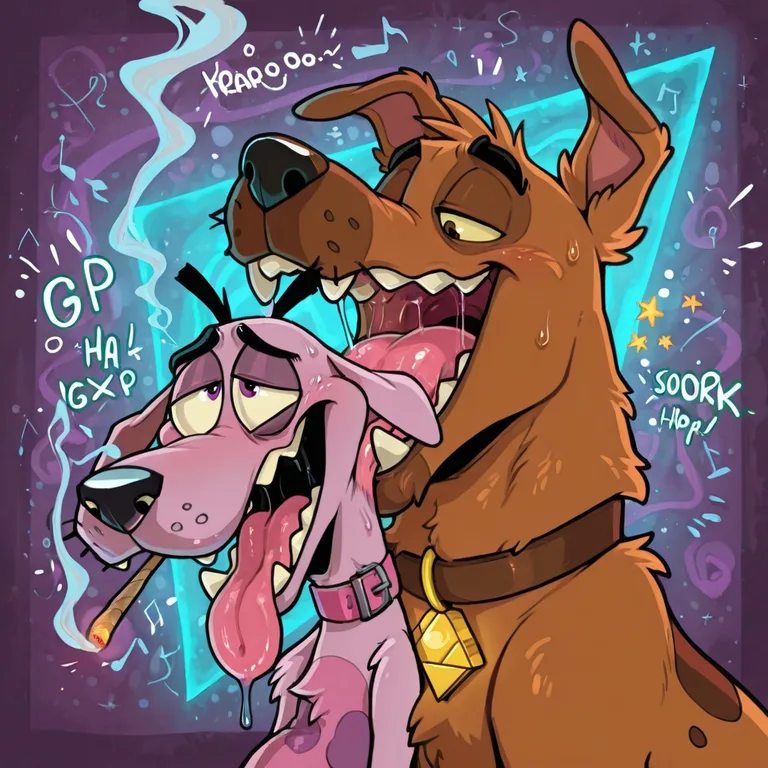 Courage the Cowardly Dog Stoned with Scooby Doo