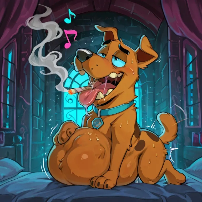 Courage the Cowardly Dog in Neon Vore Scene