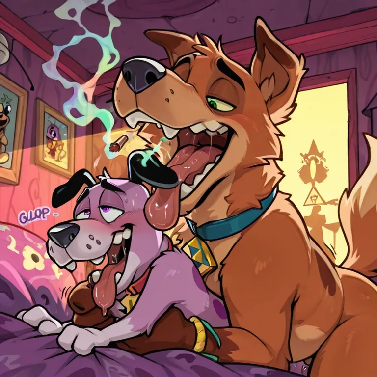 Courage the Cowardly Dog and Scooby-Doo Stoned