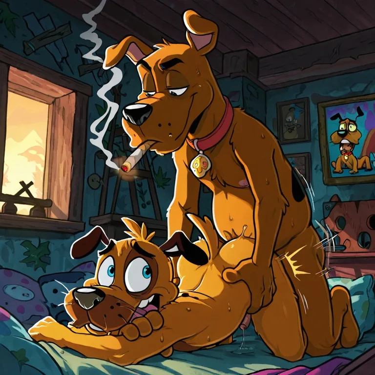 Courage the Cowardly Dog: Stoned Nude Anthro