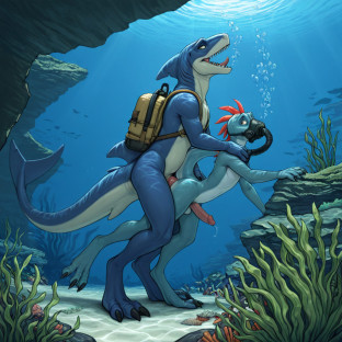 Underwater Dinosaur and Shark Encounter