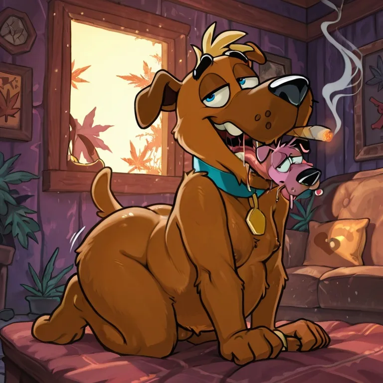 Anthro Courage the Cowardly Dog Nude
