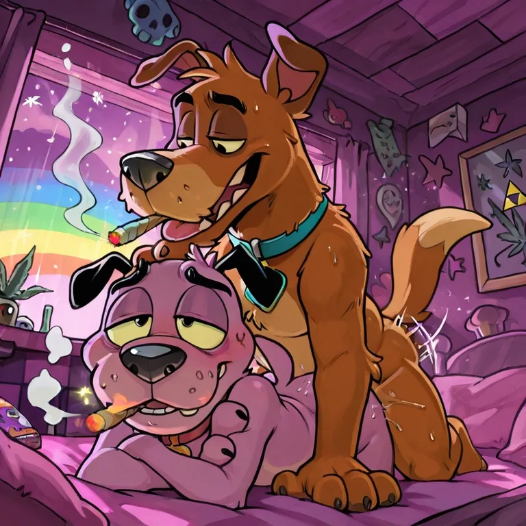 Courage the Cowardly Dog in Romantic Stoner Scene