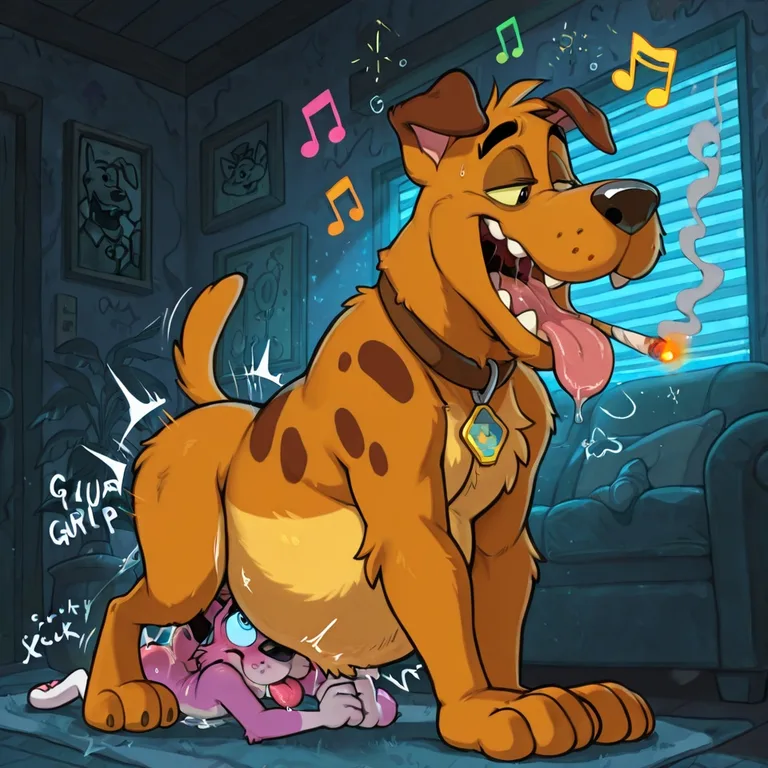 Courage the Cowardly Dog in Trippy Vore Scene