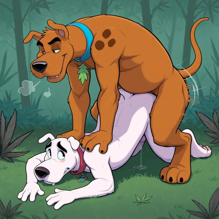 Animated Dogs in Love