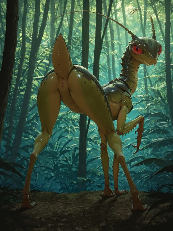 Feral Mantis Stalking in Jungle