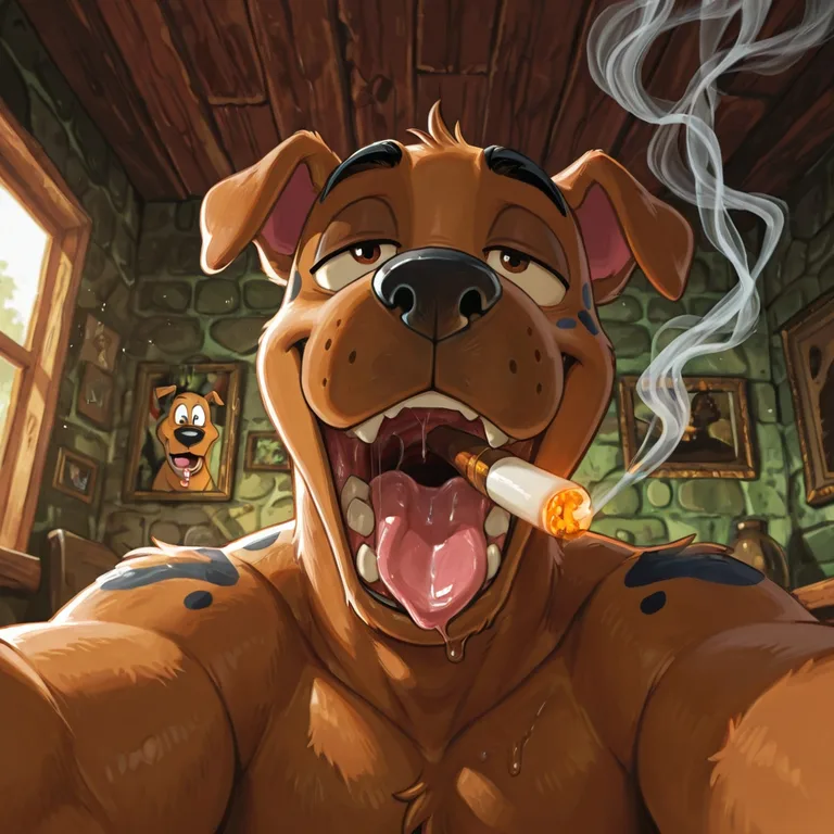 Courage the Cowardly Dog Being Swallowed Alive