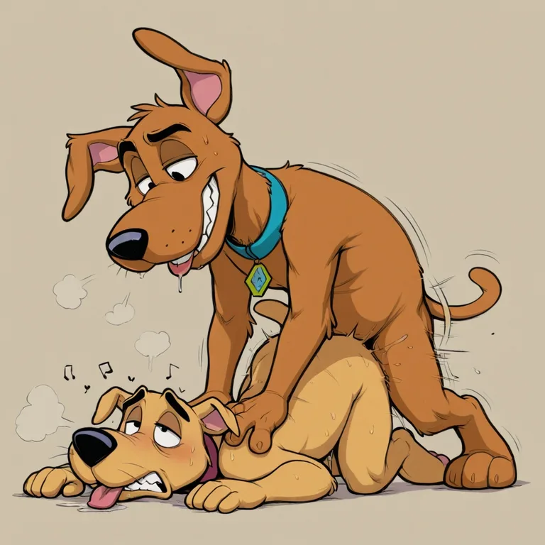Courage and Scooby-Doo in Stoner Adventure