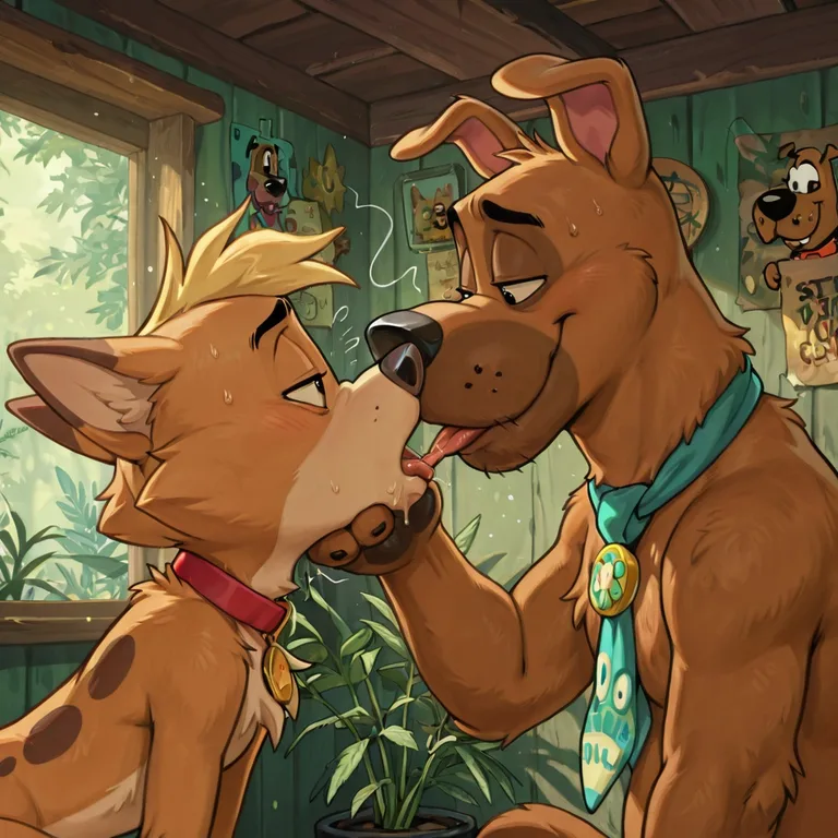 Courage the Cowardly Dog and Scooby Fox Stoned Together