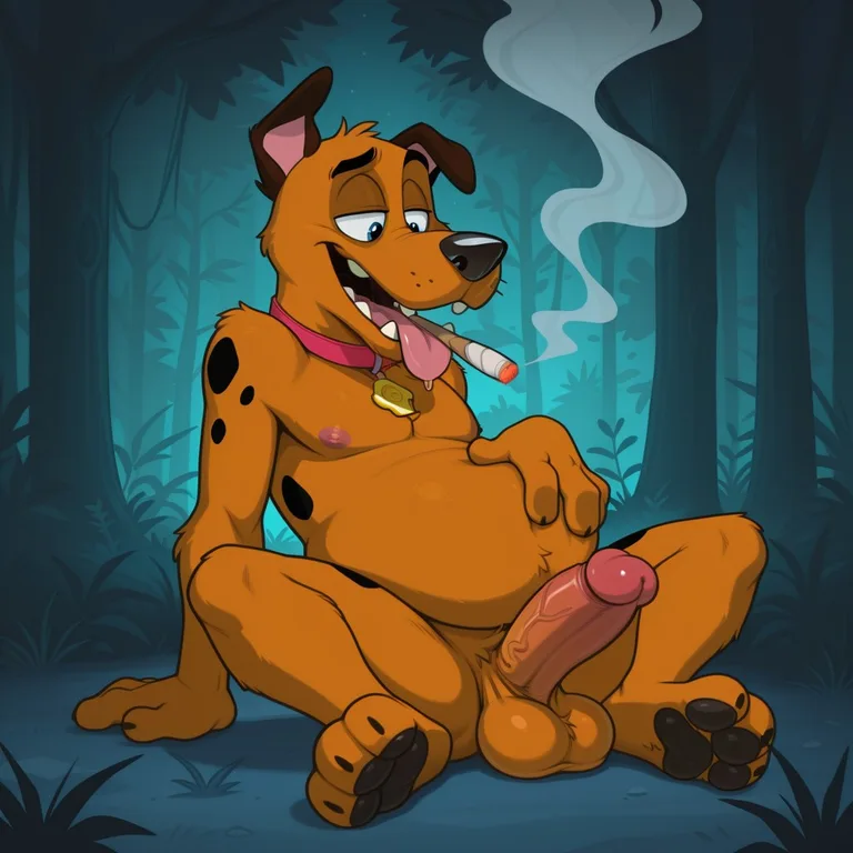 Courage the Cowardly Dog as a Chilled Dalmatian