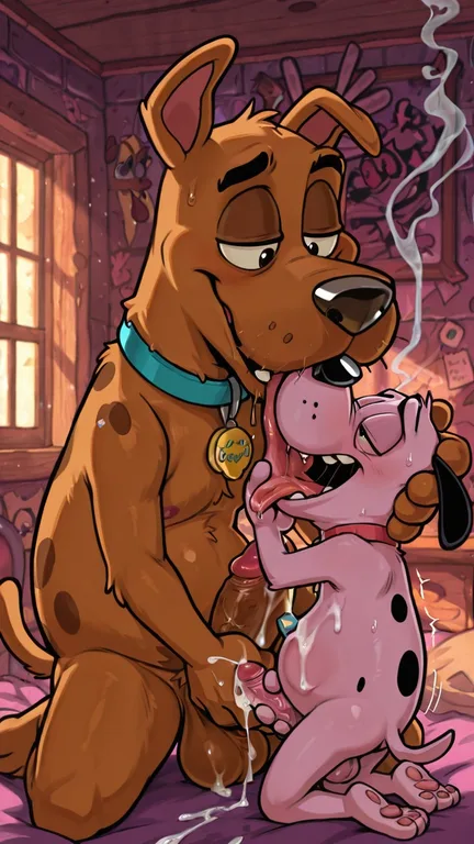Toony Male Doggo Stoned and Aroused