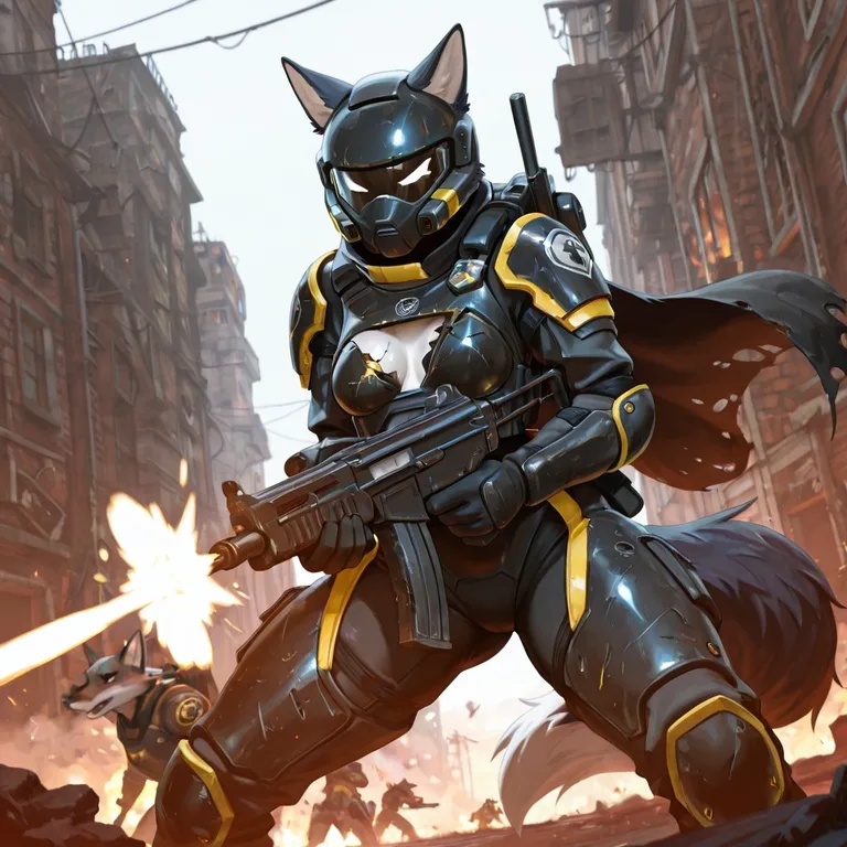 Helldivers Fox Warrior in Urban Combat