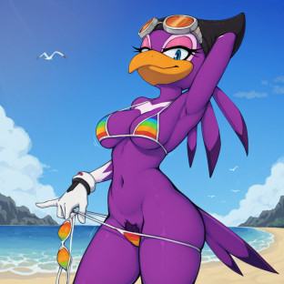 Sassy Swallow Racer on Beach