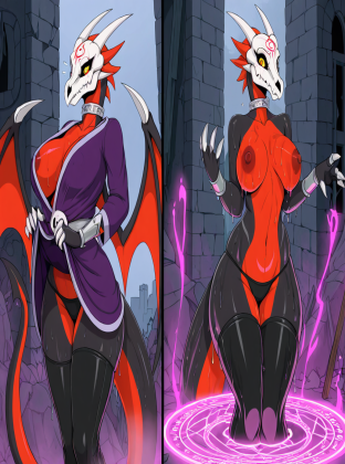 Mystic Sorceress in Castle Ruins