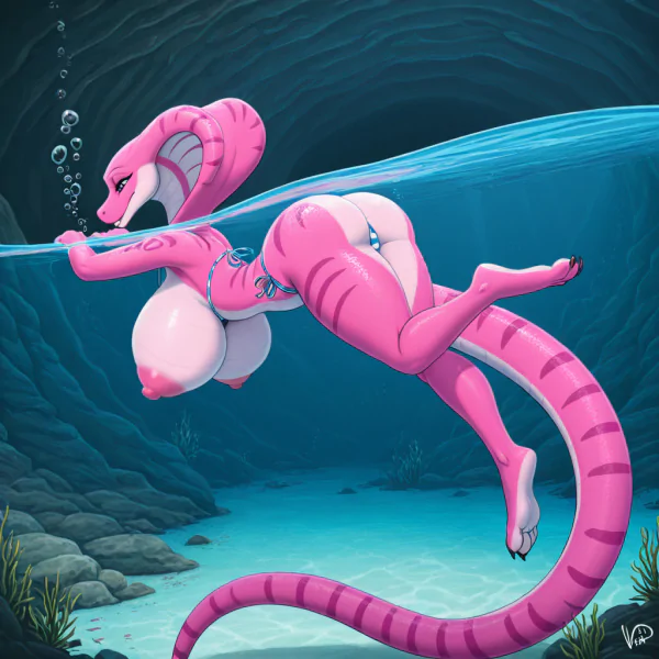 Cobra Shifter Underwater in Cave