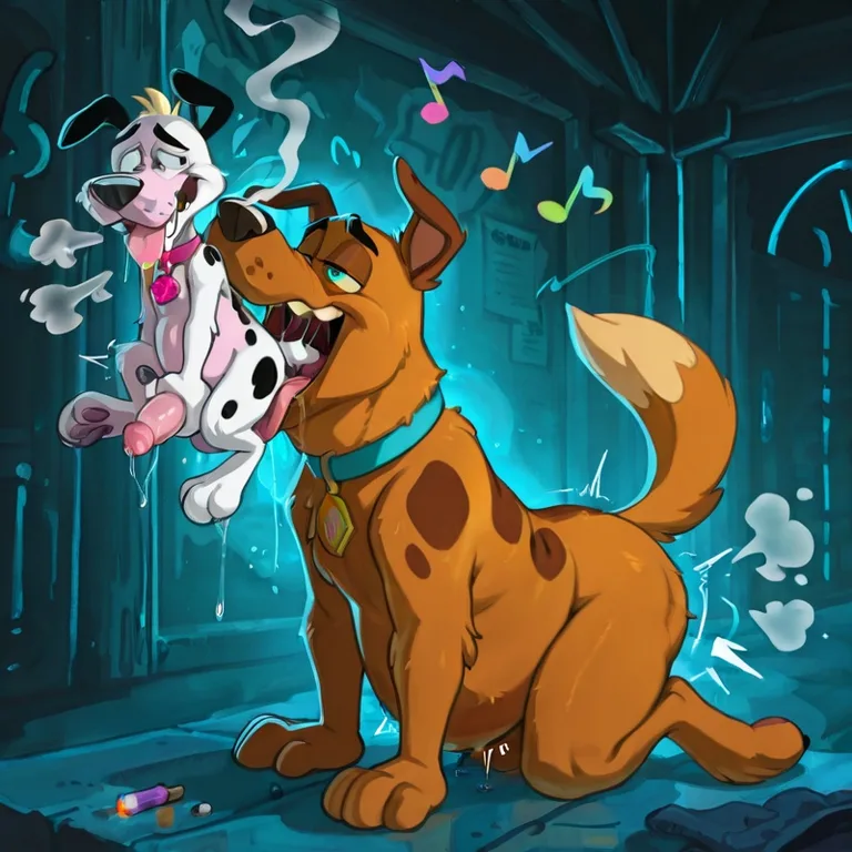 Courage the Cowardly Dog in Wild Toony Orgy