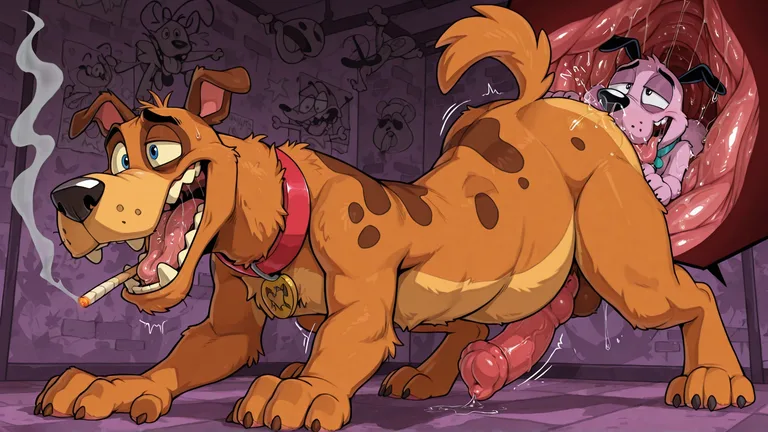 Courage the Cowardly Dog Stoner Scene Show Swallowing Courage The Cowardly Dog Whole Alive