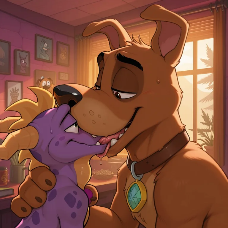 Courage the Cowardly Dog and Spyro in Stoner Scene