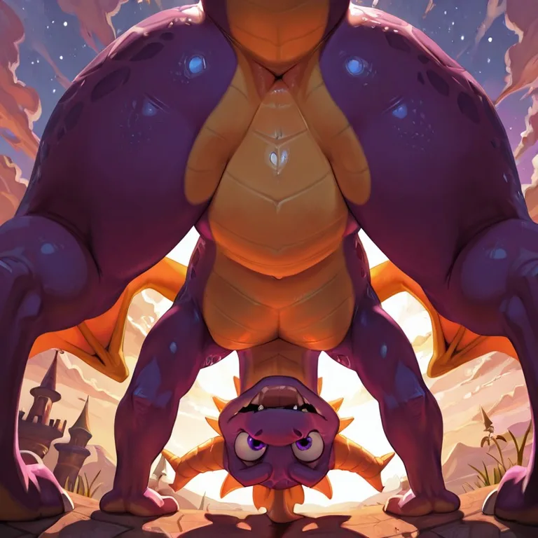 Playful Spyro Dragon in Fortnight Outfit